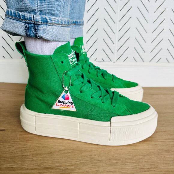 ⭐Converse Ctas Cruise Hi Platform Sz 8 Women's Shoes Suede Green Sneaker A10239C - Picture 4 of 13